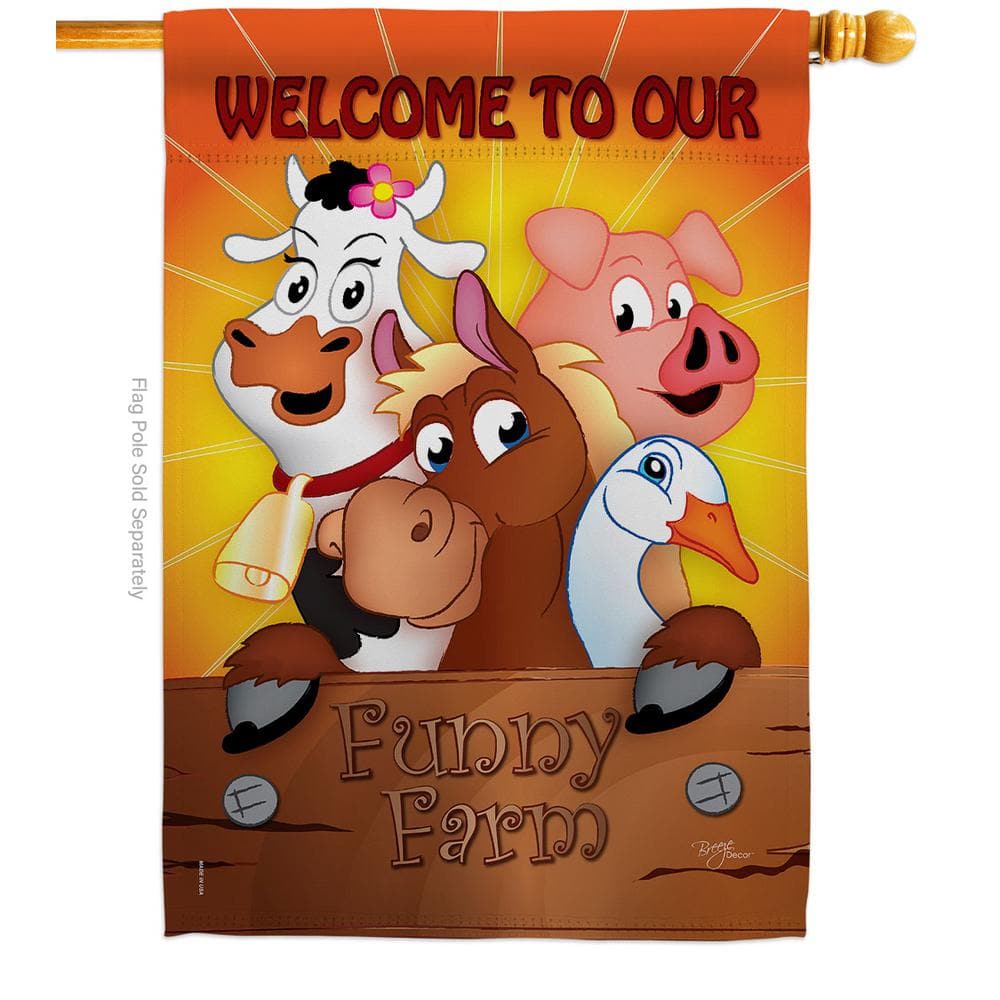 Cow and Calf Garden Flag Barnyard Animals Decorative Gift Yard House Banner 
