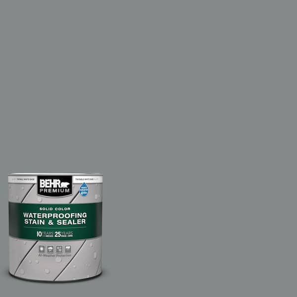BEHR PREMIUM 1 qt. #N460-5 Slate Rock Solid Color Waterproofing Exterior Wood Stain and Sealer