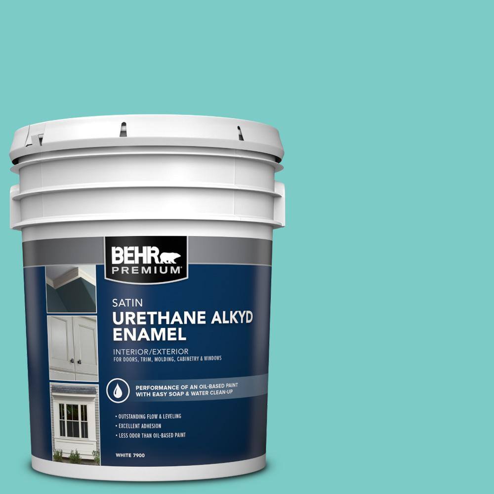 5 gal. #BIC-39 Blue Green Gem Urethane Alkyd Satin Enamel Interior/Exterior Paint price history on PriceWatchPro
