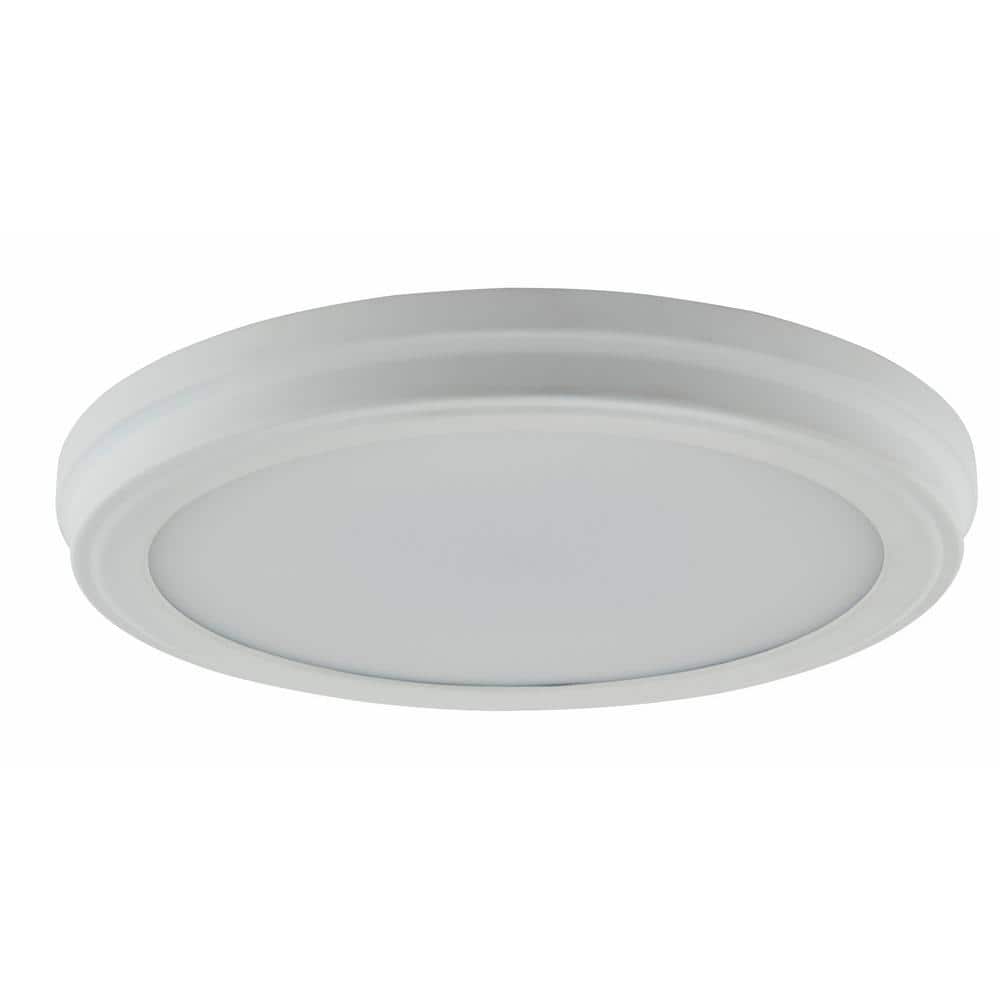 White Polycarbonate LED Bathroom Exhaust Fan with Humidity Sensor