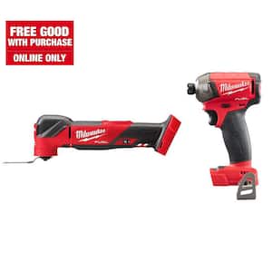 M18 FUEL 18V Lithium-Ion Cordless Brushless Oscillating Multi-Tool with M18 FUEL SURGE 1/4 in. Hex Impact Driver