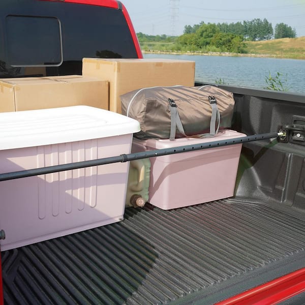 Cargo Bar, Truck Bed Bar Adjustable from 40 in. to 73 in. Heavy-Duty Steel Cargo Stabilizer Bar with 220 lbs. Capacity