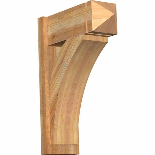 Ekena Millwork 8 in. x 28 in. x 20 in. Thorton Arts and Crafts Rough Sawn Western Red Cedar Outlooker