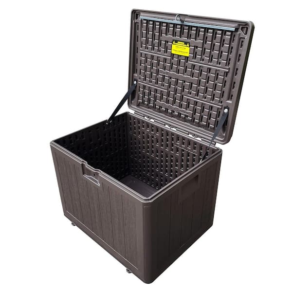 Outdoor Brown 35 Gal. Resin Deck Box