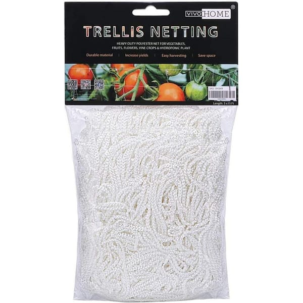 VIVOHOME 5 ft. x 15 ft. Heavy-Duty Mesh Garden Trellis Netting
