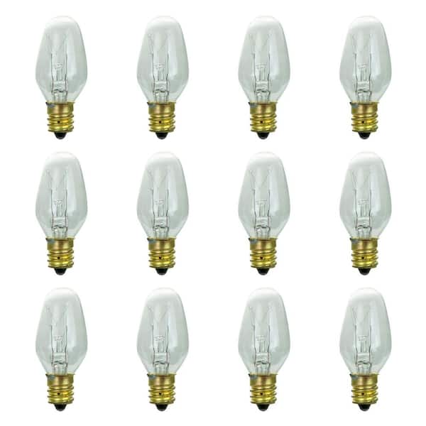 Sunlite 7Watt C7 Candelabra Base Clear Incandescent Night Light Bulb