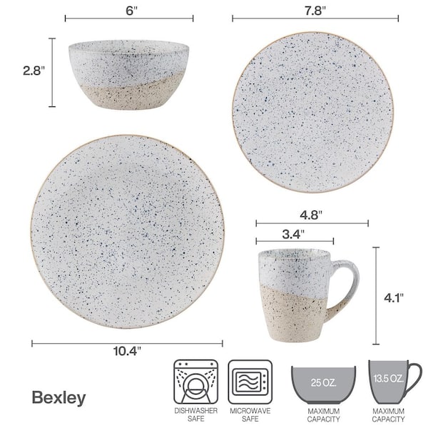 Pfaltzgraff 16-Piece Multi-Colored Bexley Speckled Stoneware Dinnerware Set  (Service for 4) 5289837 - The Home Depot