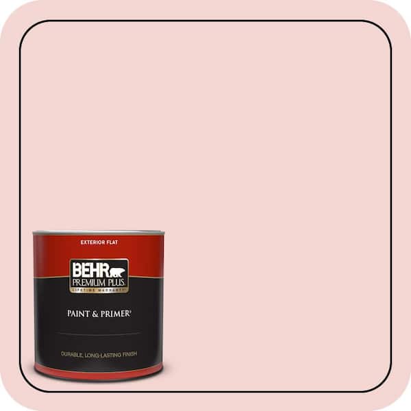 BEHR PREMIUM PLUS 1 qt. #150C-2 Hawaiian Shell Flat Exterior Paint & Primer