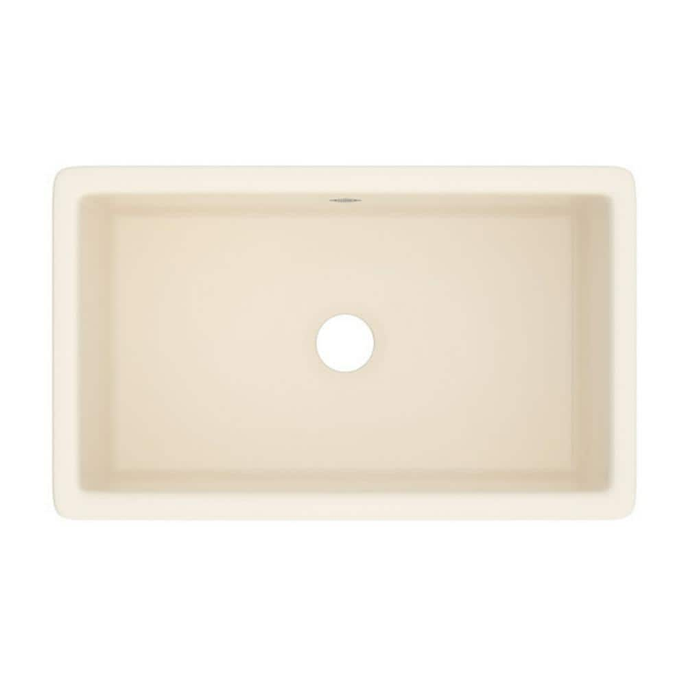 UPC 824438299238 product image for Shaker 30 in. Drop-In/Undermount Single Bowl Fireclay Kitchen Sink in Parchment | upcitemdb.com