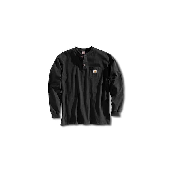 Carhartt Men's Regular Medium Black Cotton Long-Sleeve T-Shirt