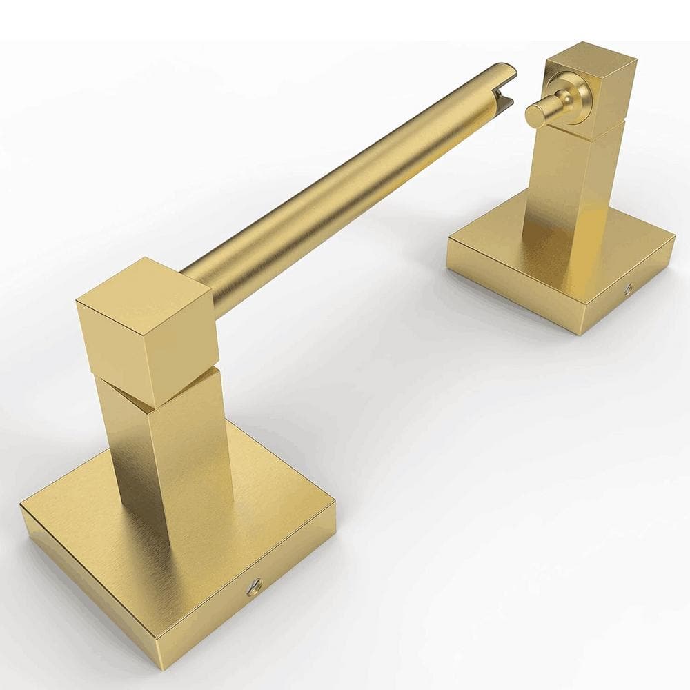 Gold Stainless Steel Wall Mounted Pivoting Toilet Paper Holder