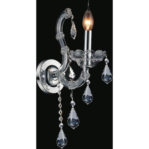CWI Lighting Maria Theresa 1 Light Wall Sconce With Chrome Finish