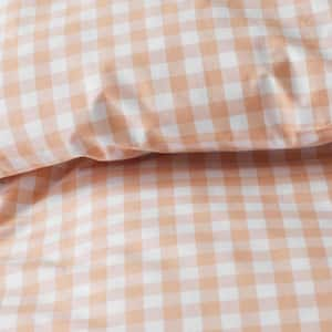 Company Cotton Gingham Yarn-Dyed Light  Cotton Percale Duvet Cover