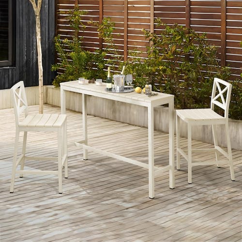 Humphrey Piece 55 Cream Aluminum Outdoor Patio Dining Set