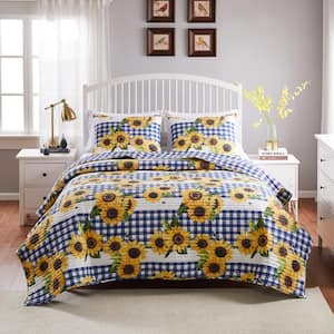 Sunflower 2-Piece Gold Polyester Twin / XL Quilt Set