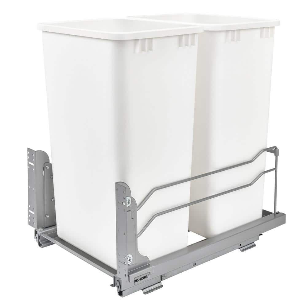 White Double Pull Out Trash Can 50 qt. with Soft-Close price history on PriceWatchPro
