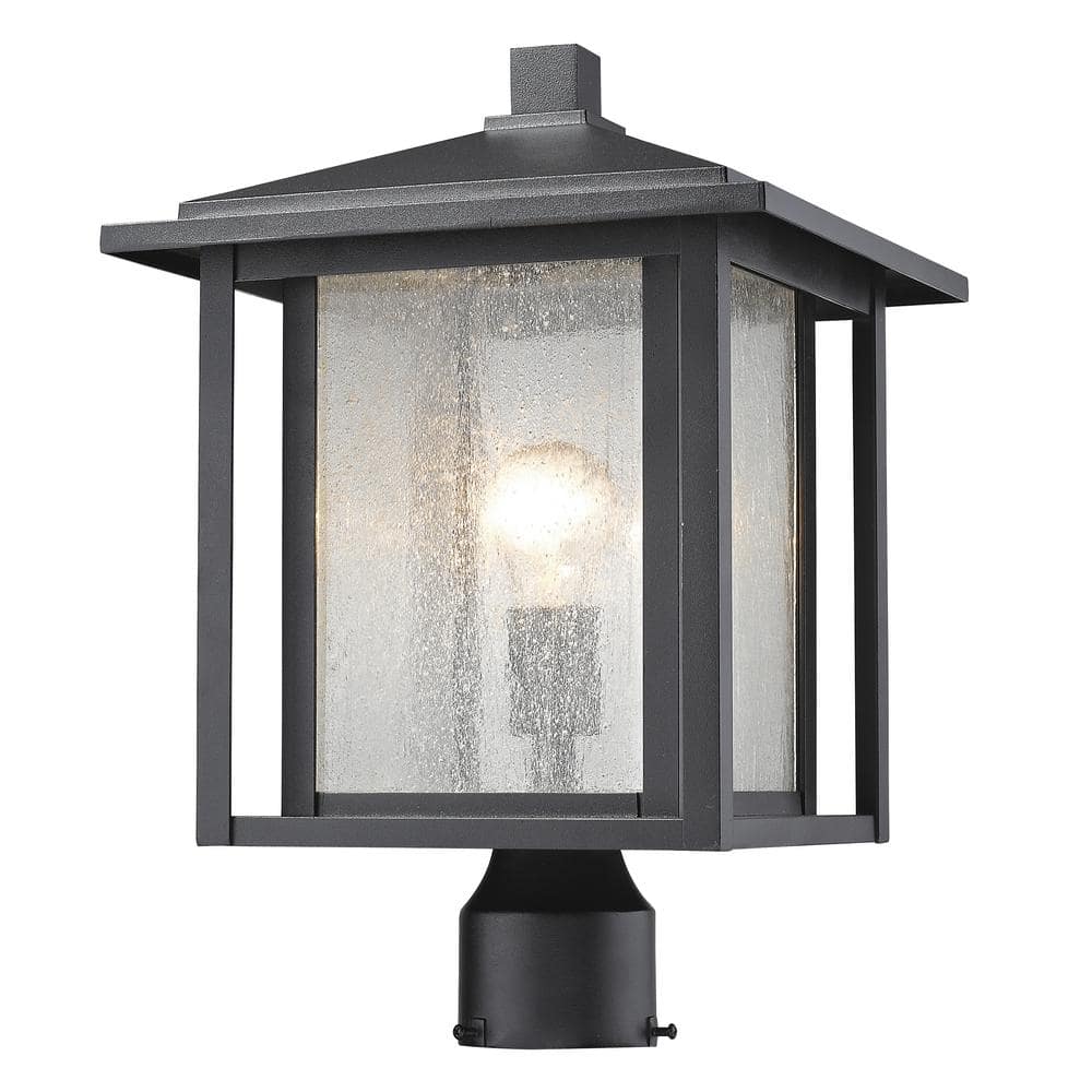 Outdoor Contemporary Wall Sconce in Black Finish