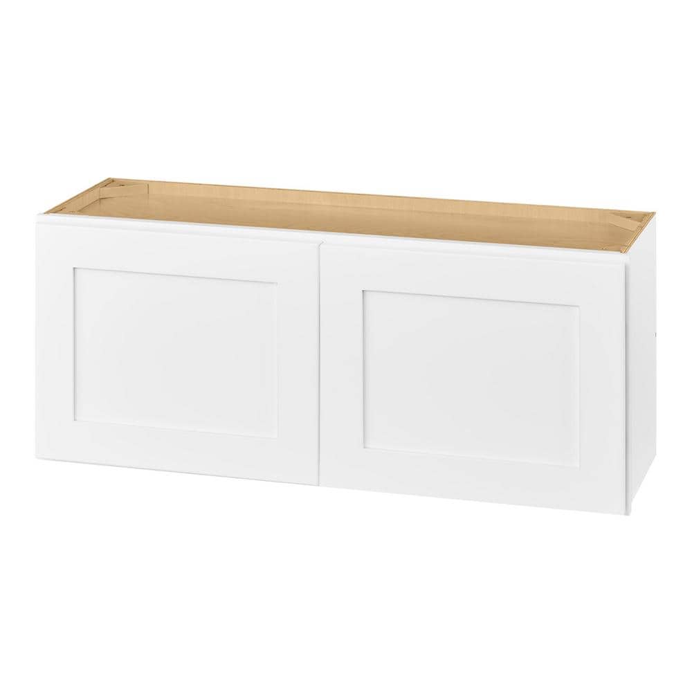 Avondale 36 in. W x 12 in. D x 15 in. H Ready to Assemble Plywood Shaker Wall Bridge Kitchen Cabinet in Alpine White price history on PriceWatchPro