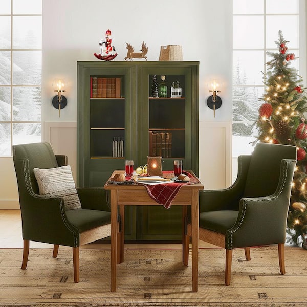 Orbline Mid-Century Modern 4.9 in 1-Light Brass and Black Wall Sconce with Clear Globe Glass Shade Bathroom Wall Light