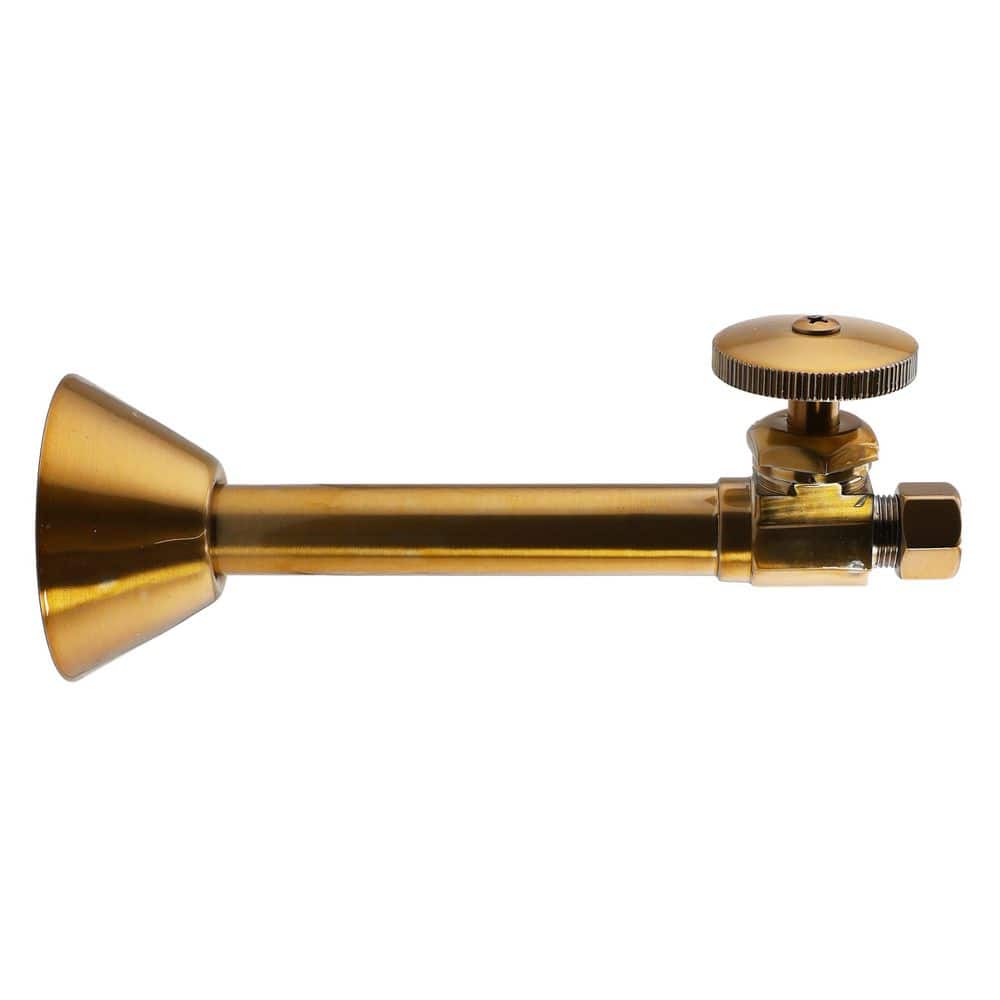 1/2 in. Copper Sweat x 3/8 in. O. D. Compression Outlet Brass Angle Stop in Brushed Bronze price history on PriceWatchPro