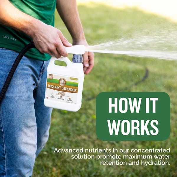 Drought Defender 32 oz. 8,000 sq. ft. Liquid Lawn Fertilizer Ready To Spray with Kelp 0-0-4