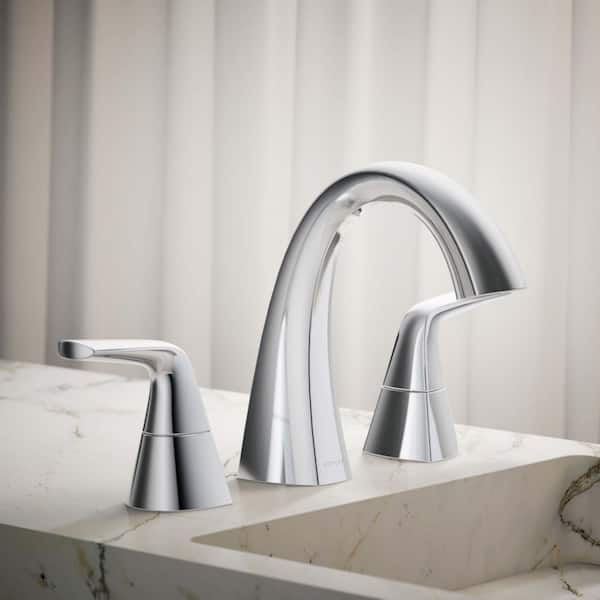Elmbrook 8 in. Widespread 2-Handle Bathroom Faucet in Polished Chrome