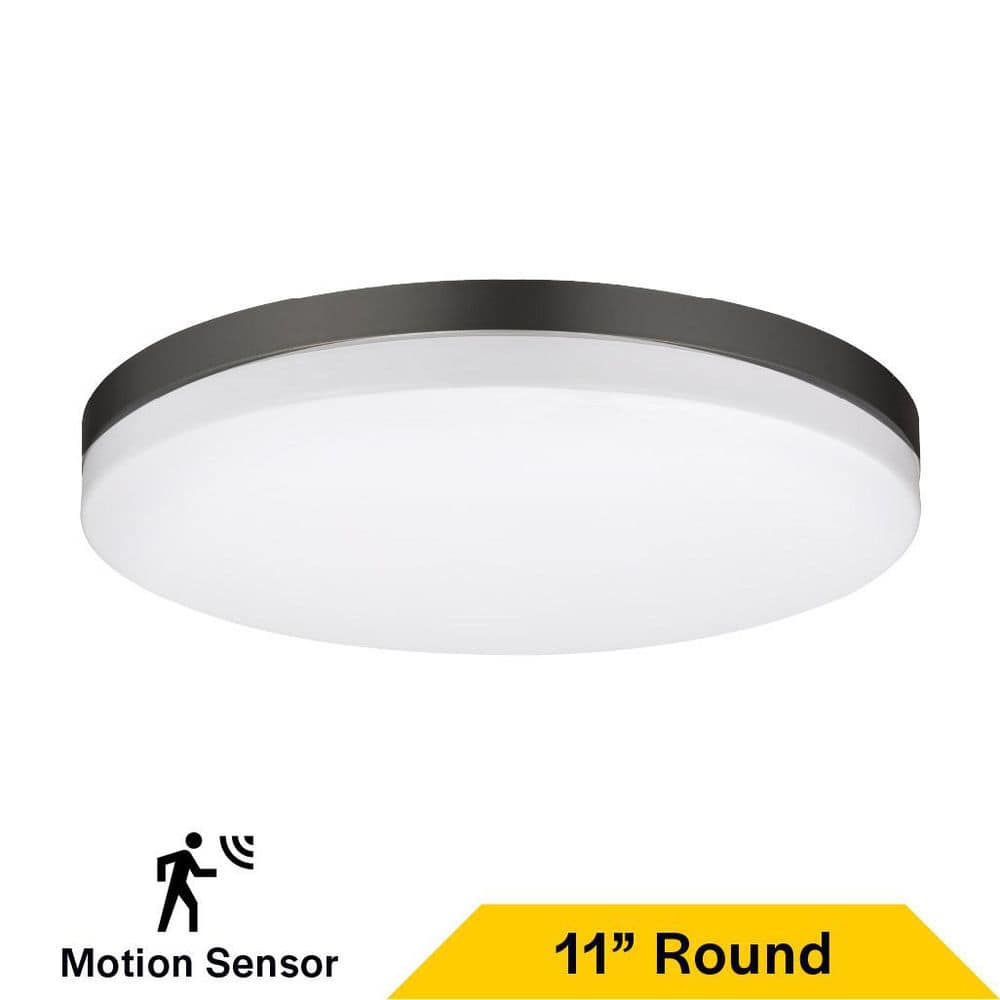 Halco 11 in. Traditional Round Matte Black LED Flush Mount Fixture 5-CCT 75W-Equiv price history on PriceWatchPro