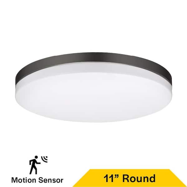 HALCO LIGHTING TECHNOLOGIES Halco 11 in. Traditional Round Matte Black ...