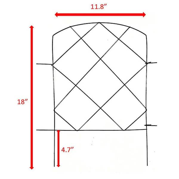 Glamos Wire Products Glamos Wire 18 in. Folding Fence Green (12-Pack)  778009 - The Home Depot