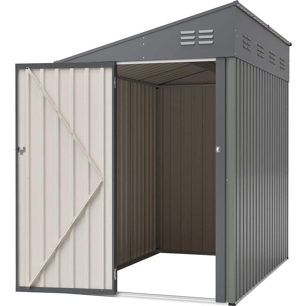 Hohuqeri 4 ft. W x 7 ft. D Metal Storage Shed, Waterproof Outdoor