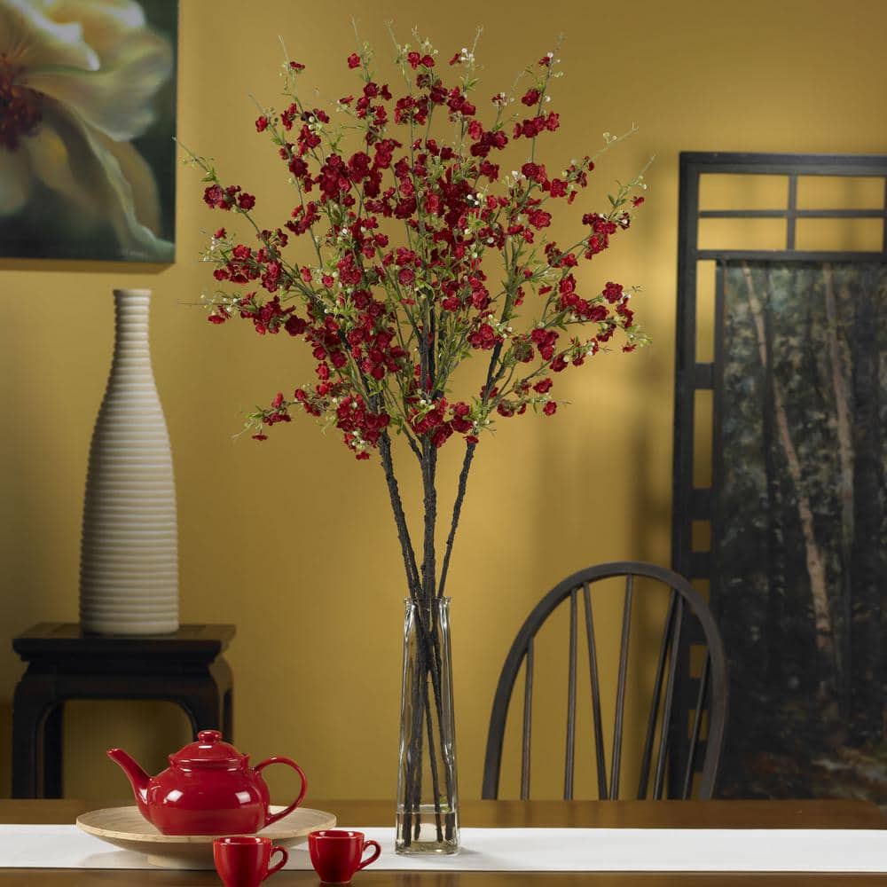 Elegant Cherry Blossom 35" Tabletop Arrangement in Red