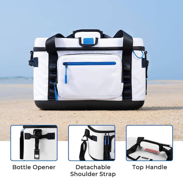 MOEPISY 48 Large Soft Cooler Bag Hard Lid and Base Portable