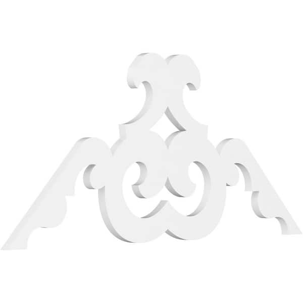 Ekena Millwork 1 in. x 48 in. x 24 in. (12/12) Pitch Benson Architectural Grade PVC Gable Pediment Moulding