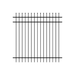 6 ft. H x 6 ft. W Osprey Black Aluminum Fence Panel