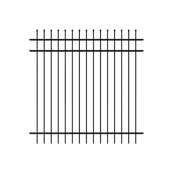 6 ft. H x 6 ft. W Osprey Black Aluminum Fence Panel