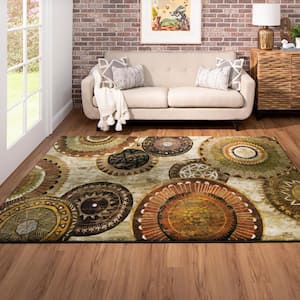 Armindale Brown 8 ft. x 10 ft. Geometric Area Rug