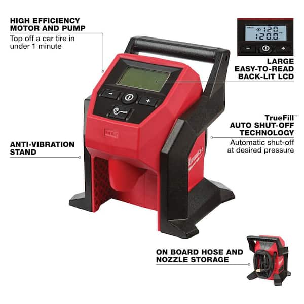 Milwaukee - M12 12-Volt Lithium-Ion Cordless Electric Portable Inflator (Tool-Only)