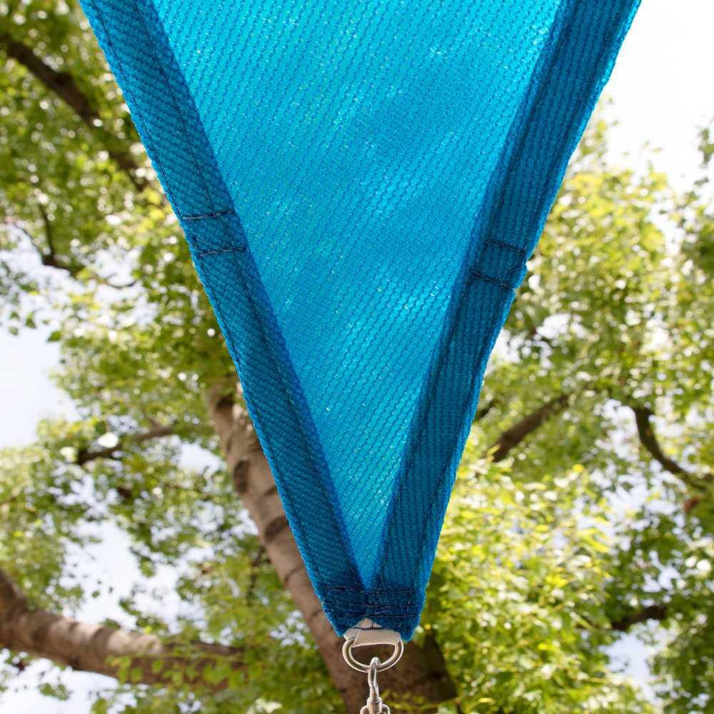 8' x 10' Blue High-Density Polyethylene Sun Shade Sail