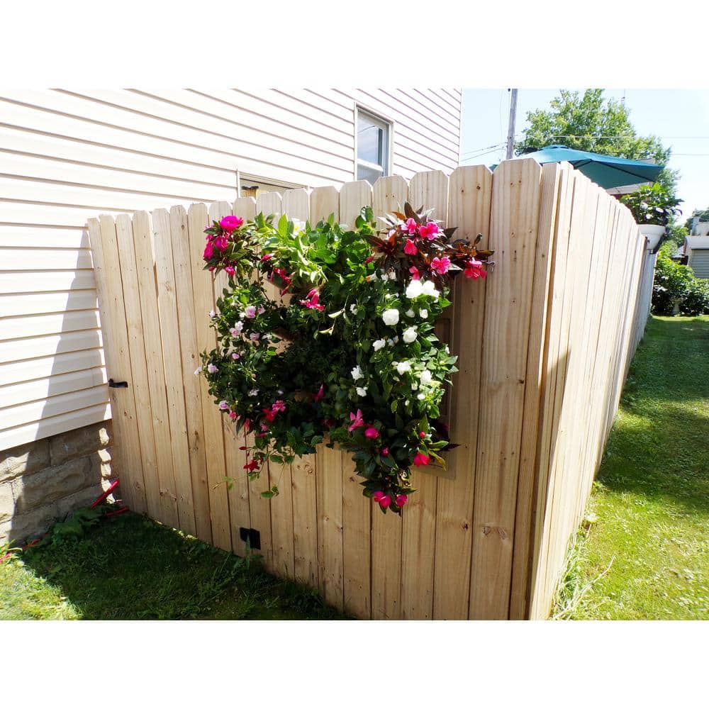 Large Black Polyethylene Wall Planter with Drainage Holes