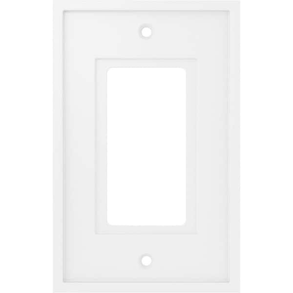 Liberty Simple Framed Pure White 1-Gang Decorator Wall Plate (1-Pack)