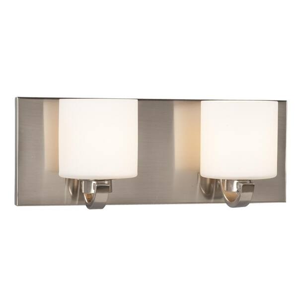 Filament Design Negron 2-Light Brushed Nickel Halogen Bath Vanity