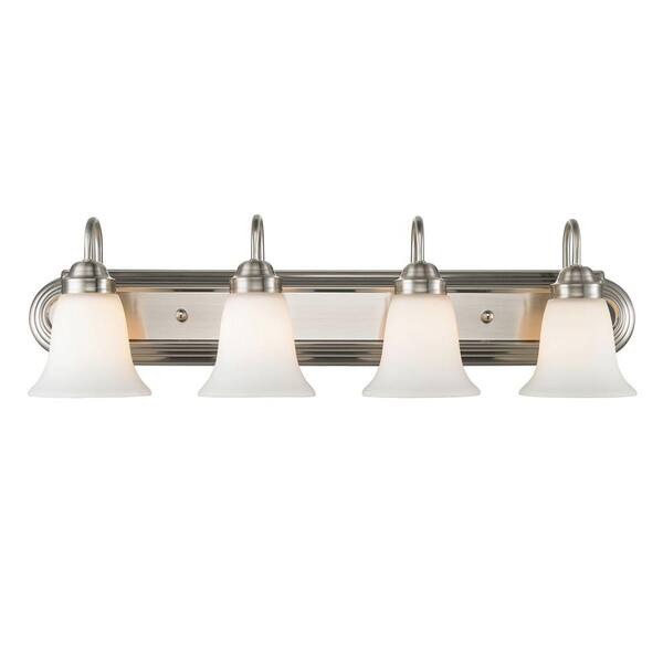 Unbranded Yvonne Collection 4-Light Pewter Bath Vanity Light