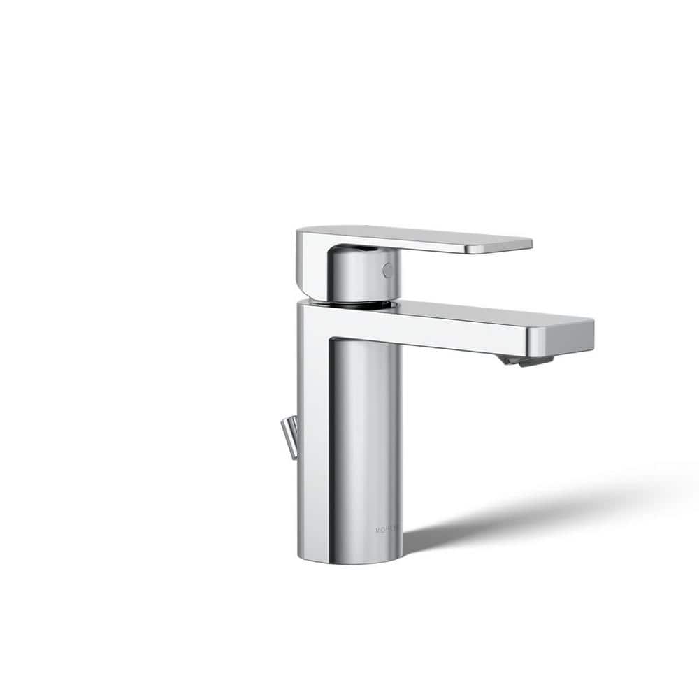 KOHLER Parallel Waschbecken-Armatur – Poliertes Chrom, 1,2 GPM, Mit Keramikventil & Pop-Up-Ablauf