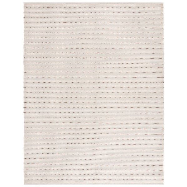 Vermont 8 ft. x 10 ft. Ivory/Beige Scandinavian Textured Stripe Area Rug
