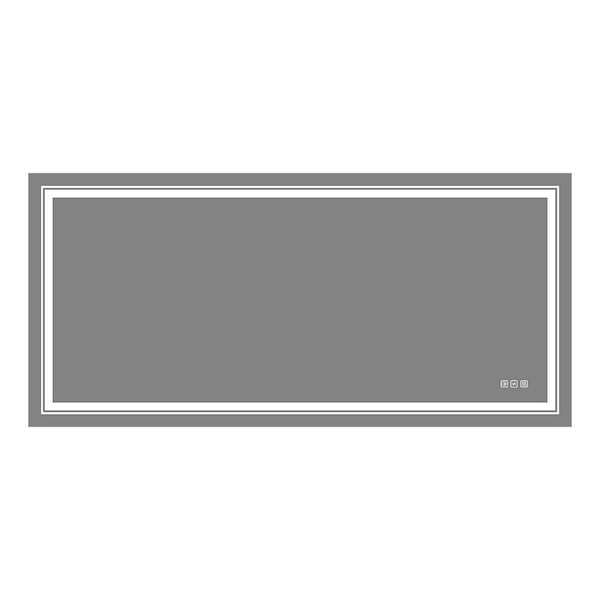 60 in. W. x 28 in. H Rectangular Frameless Wall Mounted Anti-Fog Dimmable LED Light Wall Bathroom Vanity Mirror