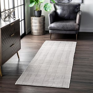 Kimberely Casual Striped Gray 2 ft. 6 in. x 6 ft. Indoor Runner Rug