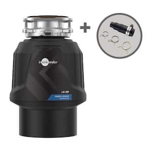 Power 1HP, 1 HP Garbage Disposal, EZ Connect Continuous Feed Food Waste Disposer with Dishwasher Connector Kit