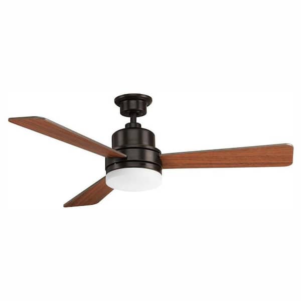 Trevina II 52 in. Indoor Integrated LED Antique Bronze Modern Ceiling Fan with Remote for Living Room and Bedroom