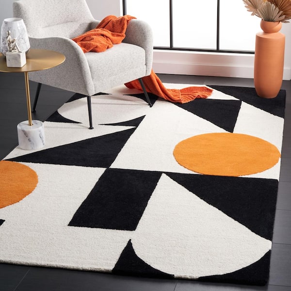 Rodeo Drive Rust/Black Doormat 3 ft. x 5 ft. Geometric Area Rug