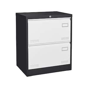 23.62 in. W x 17.71 in. D x 28.5 in. H Multi-Colored Metal Linen Cabinet Filing Cabinet with Sliding Bar